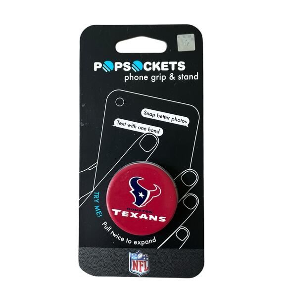 NEW Houston Texans Logo Popsocket for Phone, Licensed NFL - Picture 2 of 5